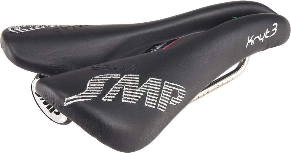 Asiento de sillín de bicicleta Selle SMP Kryt 3 Crit Italia acero cuero elastómero espumado Foto 4 de 4