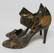  100 STEVE MADDEN LUXE Billy Heels Black, Brown or Natural Snake 8, 8.5  9 NEW