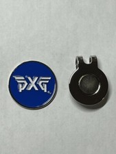 PXG Logo Design 1" Flat Coin Style Golf Marker W/BONUS HAT CLIP - A Great Deal 