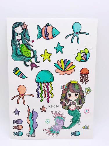 4pcs GLITTER Kids Cartoon Temporary Tattoo art stickers Waterproof Body/face - Picture 35 of 55
