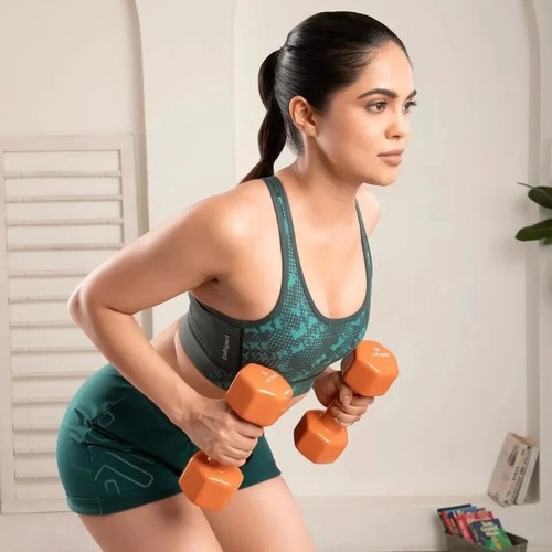 Neoprene Dumbbells 5KG x 2 Weights Iron Hand Aerobic Workout Fitness Gym Blue - 第 6/17 張圖片
