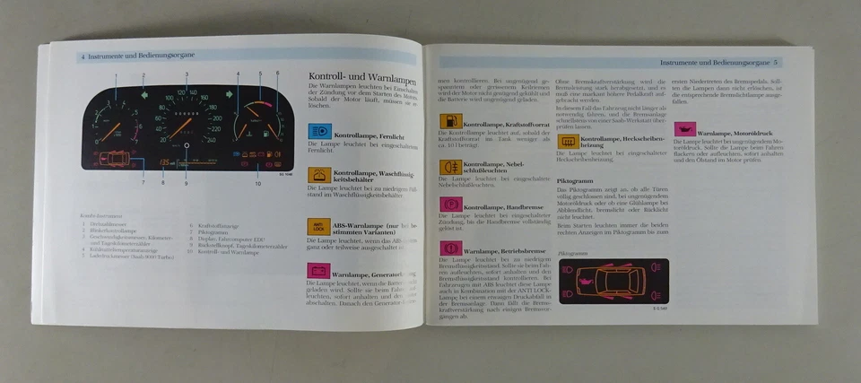 Manuale Di Istruzioni Saab 9000 Anno Modello 1990 - Immagine 2 di 3