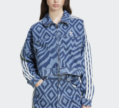 【ADIDAS ORIGINALS】★FARM Rio DENIM JACKET★正規品★ adidas x FARM Rio Denim Track Top Women's Casual Zip Jacket