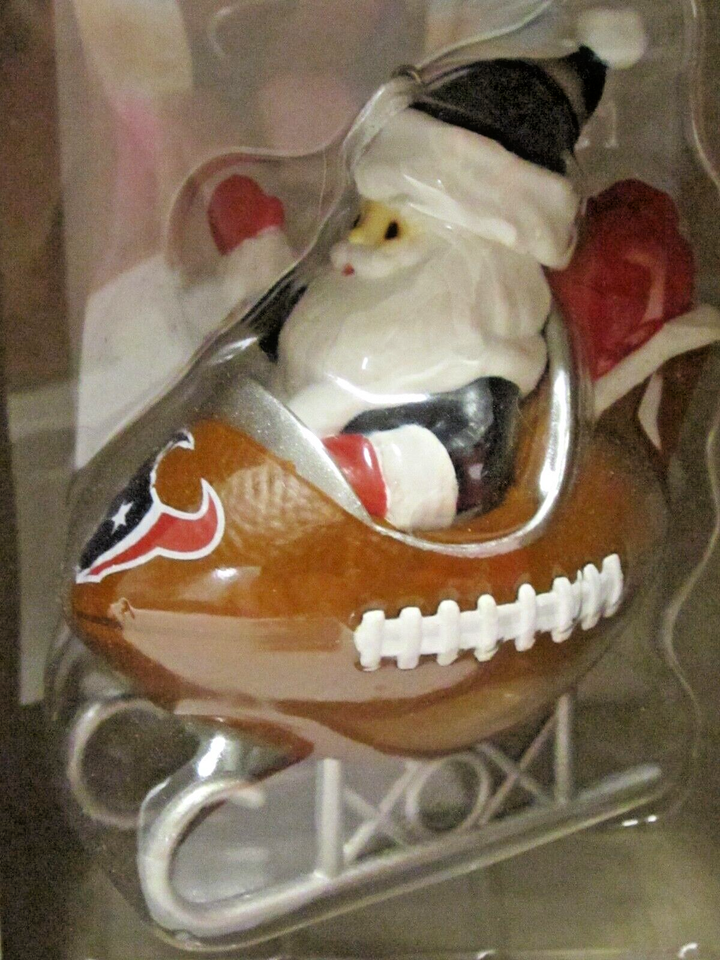 NFL Houston Texans Santa Football Sleigh Hallmark Christmas Ornament