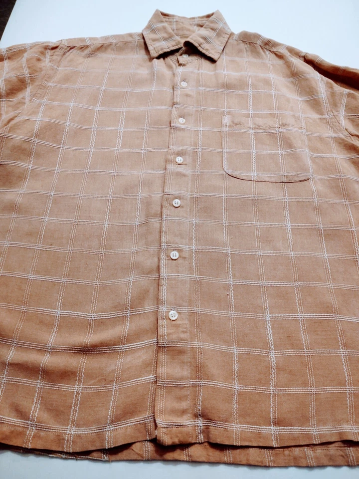 KENZO HOMME Uomo Men's Button Front 100% Cotton (XL) Brown S/S Shirt - Image 3 of 4