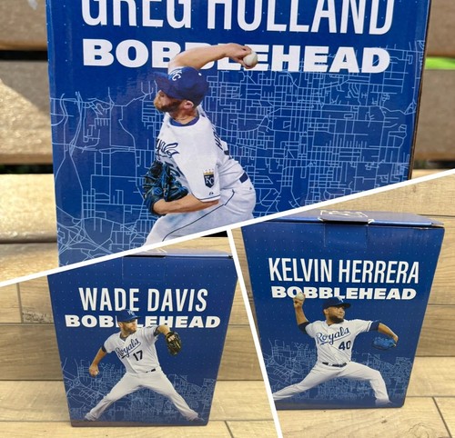 Juego completo Bobblehead 2024 Herrera, Davis, Holland, KC Royals. ¡Envío rápido! HDH. - Imagen 1 de 21