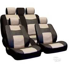 Faux Leather Seat Covers Split Bench Set Universal Fit