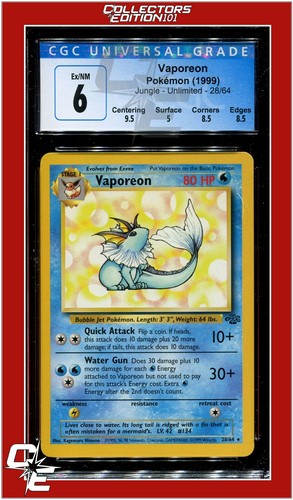 Vaporeon (Unlimited) graded CGC 6 for sale on eBay