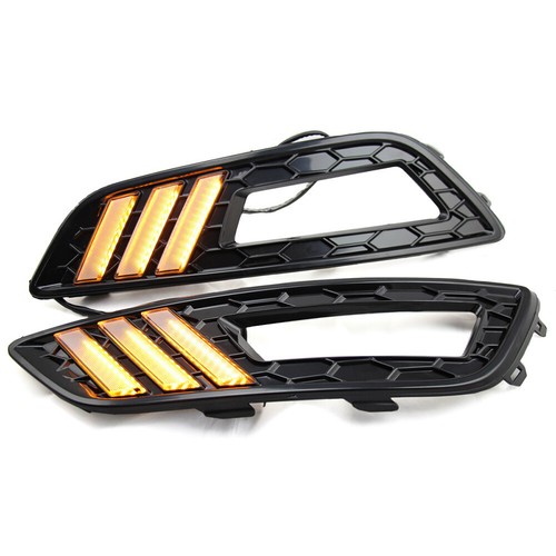 Luces de circulación diurna LED DRL ámbar blanco lámpara indicador apto para Ford Focus 2015 16 - Imagen 5 de 8