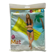 Intex Inflatable Neon Frost Green Mat Swimming Pool Float Raft 72 X 30 Adult