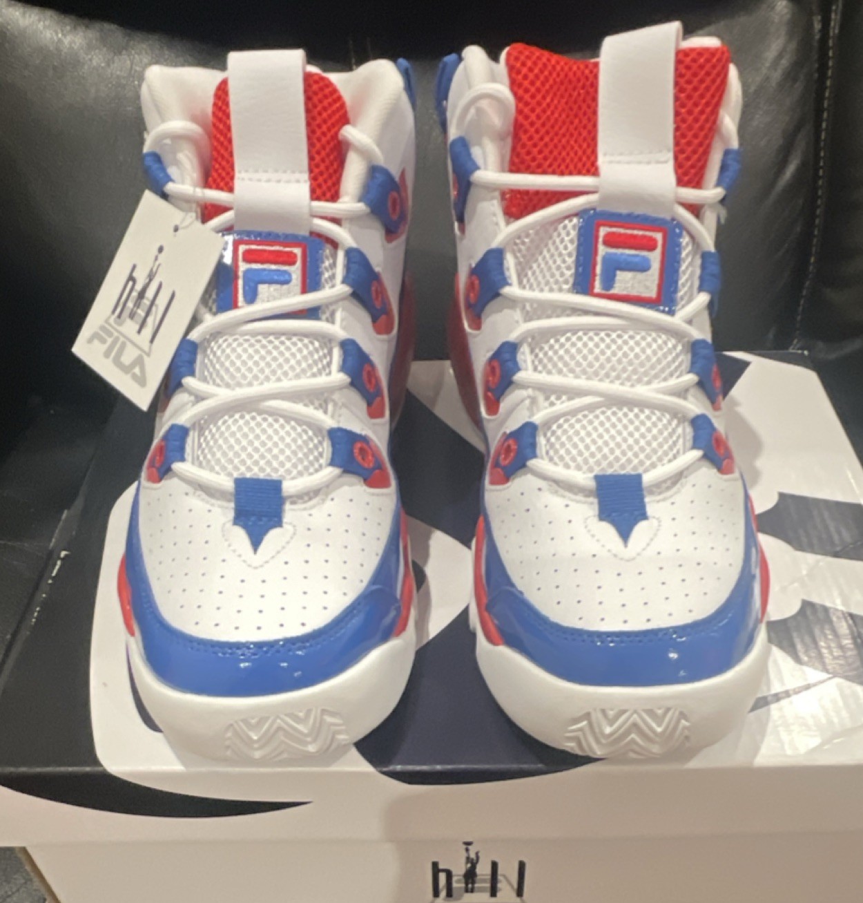 FILA Grant Hill 1 White Blue Red Men's Basketball Sneaker