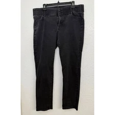 APT 9 Womens Black Wash Straight Leg Jeans Size 18 Stretch Casual Denim