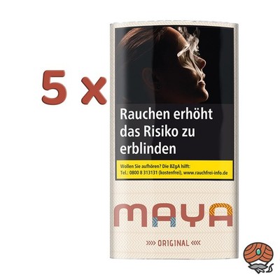Maya Original (Red) Drehtabak Zigarettentabak 5x 30g