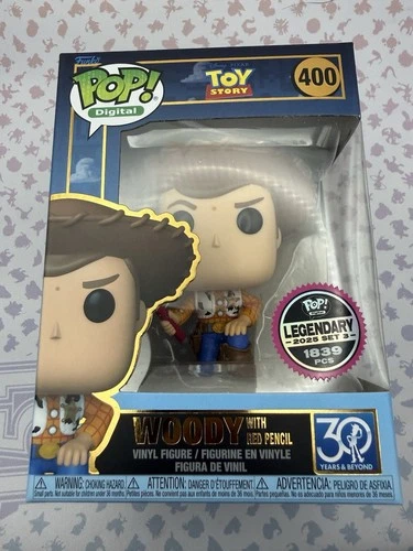 Funko Pop Vinyl Toy Story Woody w/ Red Pencil #400 LEGENDARY 1839pcs + Protector