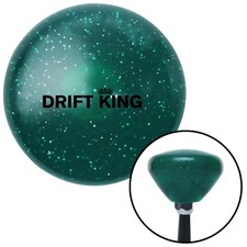 Black Drift King Green Retro Metal Flake Shift Knob W M16x1.5 Insert Shifter