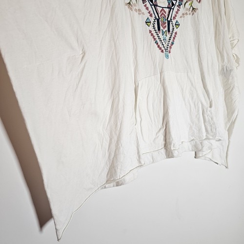 Johnny Was Top Damen Medium Multi Azteken Blumen bestickt Poncho Boho Abstrakt - Bild 5 von 16