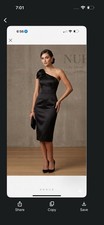 NUE by Shani One-Shoulder Black Cocktail Dress – Size 8 – NWT Retail $290