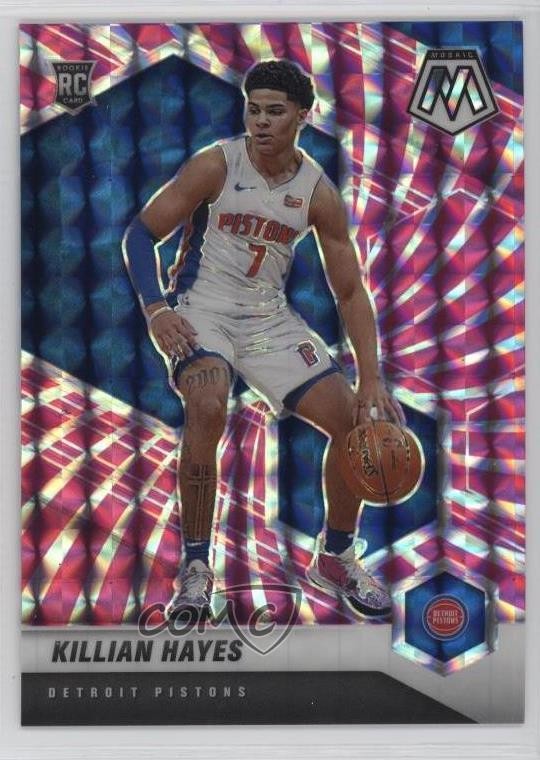 2020-21 Panini Mosaic FOTL Pink Swirl Prizm /11 Killian Hayes #222 Rookie RC