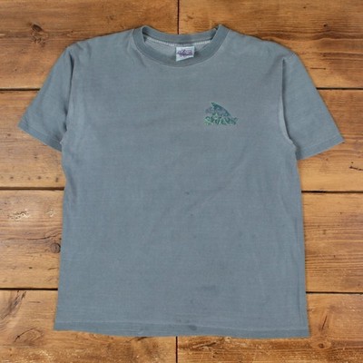 Vintage Free Style T-Shirt L Herren Blau 90s Surf Skater Y2K Retro Einzelnaht