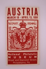 Austria 1950 Philatelic Souvenir Label KK Post Stempel National Museum