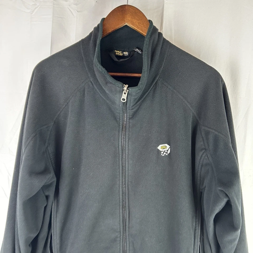 Chaqueta MOUNTAIN HARDWEAR Para Hombre XL Negra Polartec Polar Cremallera Completa Foto 2 de 4