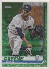2019 Topps Chrome Green Wave Refractor 13/99 Shane Greene #21 ib3