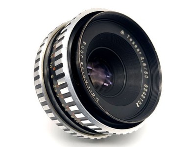 Carl Zeiss Jena Q1 Tessar 50mm 1:2.8 Objektiv Zebra Festbrennweite (EXA)