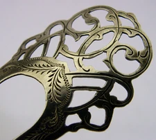 ENGLISH STERLING SILVER ART NOUVEAU HAIR SLIDE COMB CHESTER 1905 ANTIQUE WEDDING
