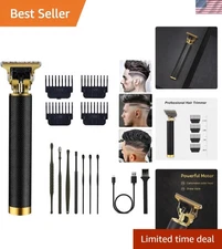 Rechargeable T Blade Hair Trimmer & Beard Shaver Kit - Ultimate Grooming Set