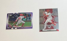 Jo Adell 2021 Topps Chrome Purple #USC40 RC & 2022 Mosaic #120 Los Angeles