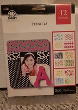 Plaid Folk Art Stencils 7  x10  - 12 designs - 30494E