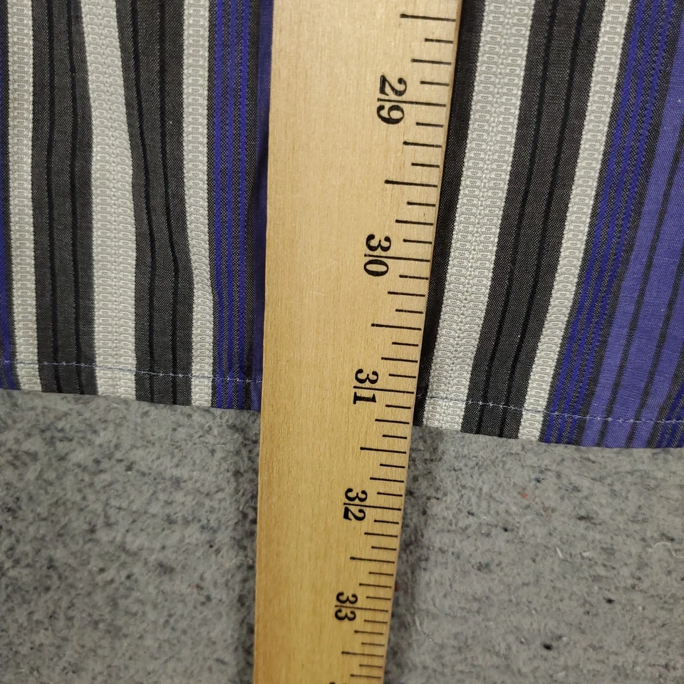 Robert Graham Shirt Mens Medium Blue Striped Flip Cuff Button Up Long Sleeve - Image 4 of 4