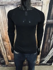 Rapha Cycling Long Sleeve Black Crewneck Merino Wool Sweater Size Medium