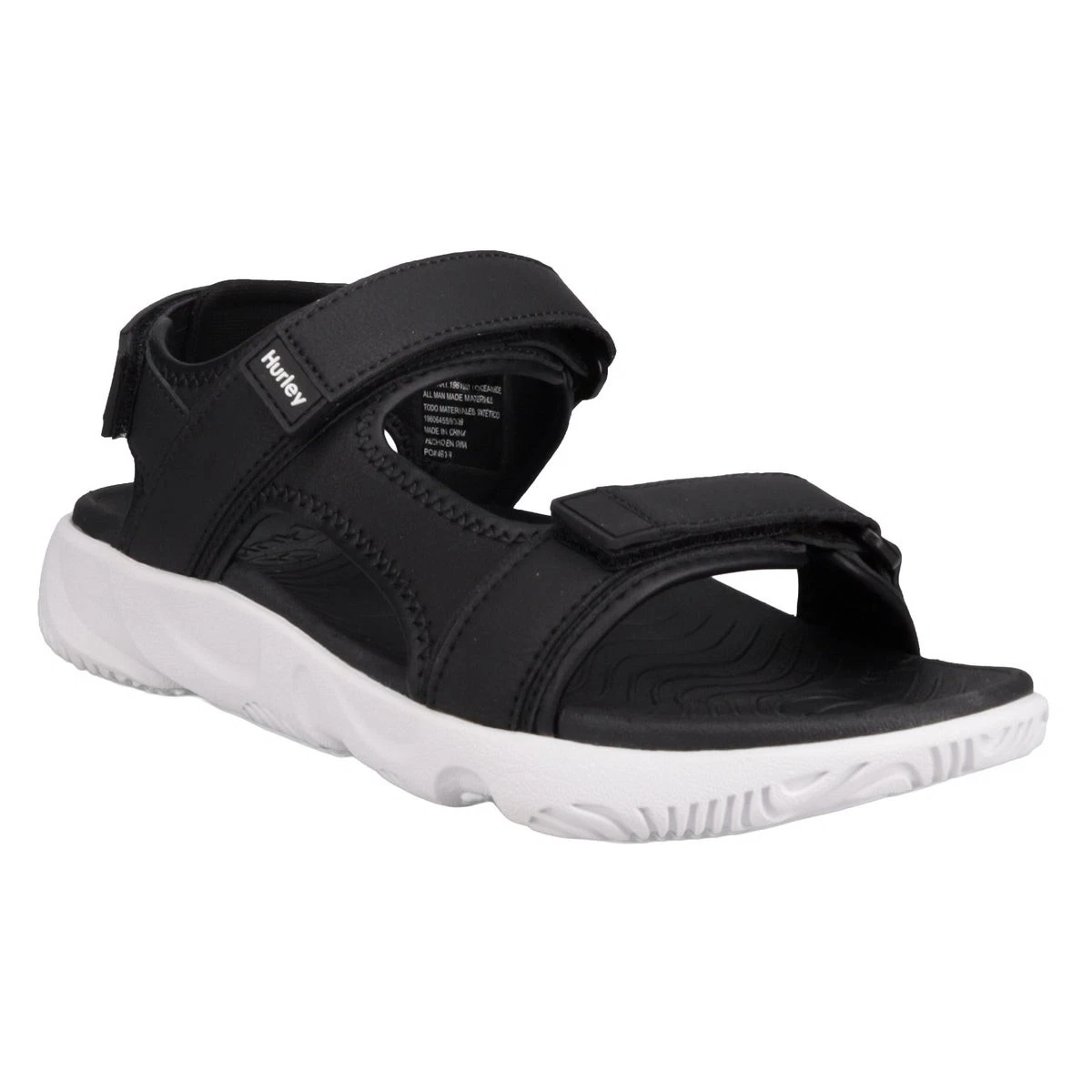 Hurley Mens Strap Sandals Adjustable Comfort Sport Hiking Beach Shoes Walk New