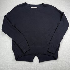 Ann Taylor LOFT Blue Crewneck Knit Pullover Sweater Size Small 100 Cotton