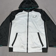 NFL Team Apparel Philadelphia Eagles Full Zip Hoodie Light Sweater Youth L -5567