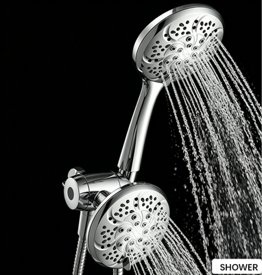 #ad Premium High Pressure 3 Way Rainfall Combo Showerhead 5Setting Handheld shower $29.91
