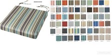 Cojín para silla de comedor exterior personalizado a rayas para sombrilla de 2" con lazos