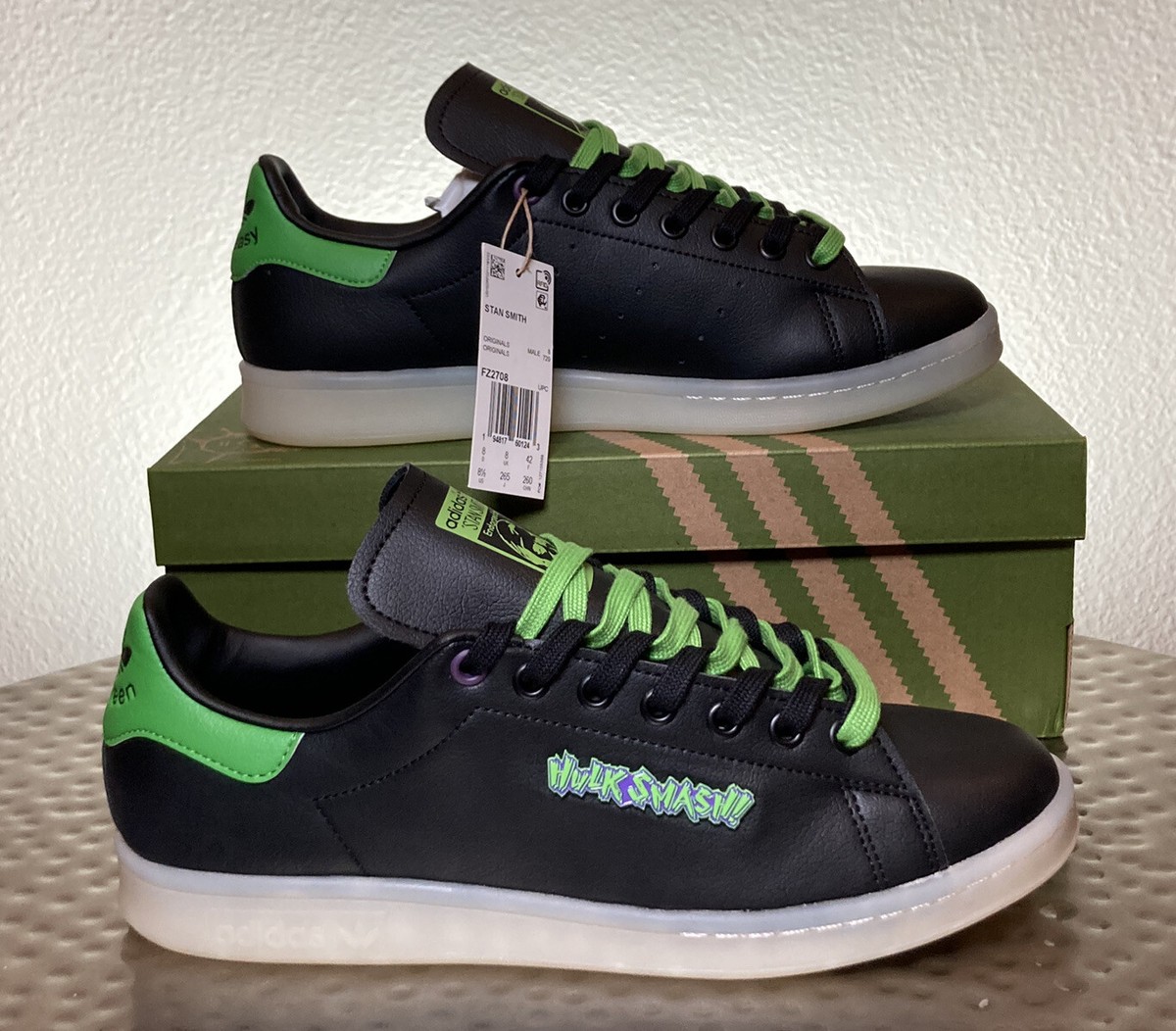 Size 8.5 - adidas Marvel x Stan Smith Hulk Smash for sale