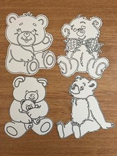Kids Craft Templates - Teddy Bears to Colour, Paint, Decorate ,Stick