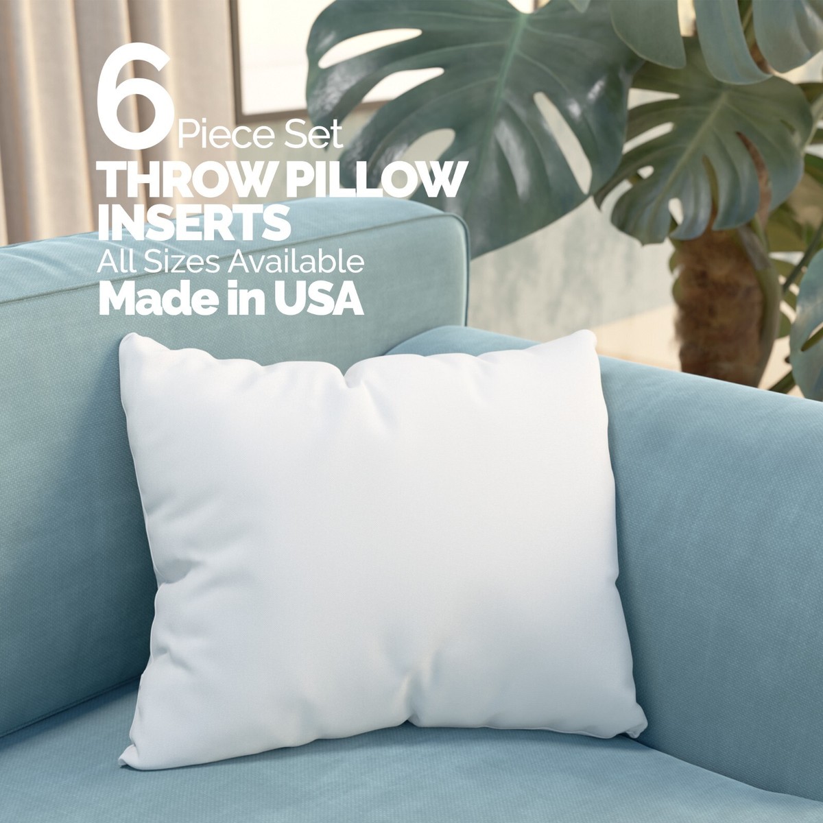 Throw Pillows Euro Sham Insert 28x28 IHI Home Square Pillow Insert