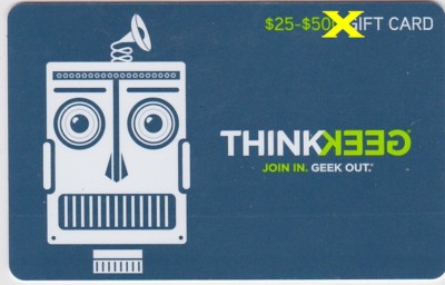 ThinkGeek Join In Geek Out Robot Head Geek Culture Gift Card Collectible