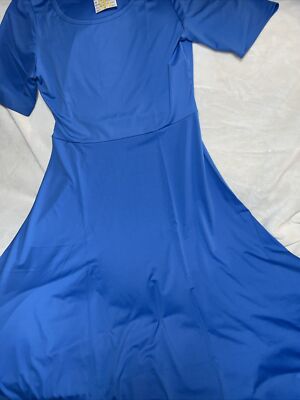 lularoe ana maxi dress Ana Dress Lularoe Ana 3x LuLaRoe Ana Solid BlueLong Maxi Dress 3XL 22/24 3X  XXXL