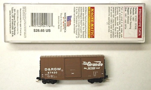 MTL Micro-Trains 10100130 Rio Grande D&RGW 67420 40 pies cubo alto vagón de carga | Zustand: New