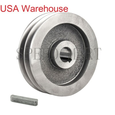 #ad #ad A Type Belt Pulley Double V Groove Bore 19 28mm OD 120mm for Power Motor Engine $50.99