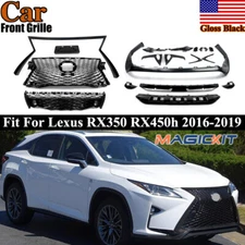 For 2016-2019 Lexus RX350 RX450h  Front Bumper Grille Sport Mesh Kit Gloss Black