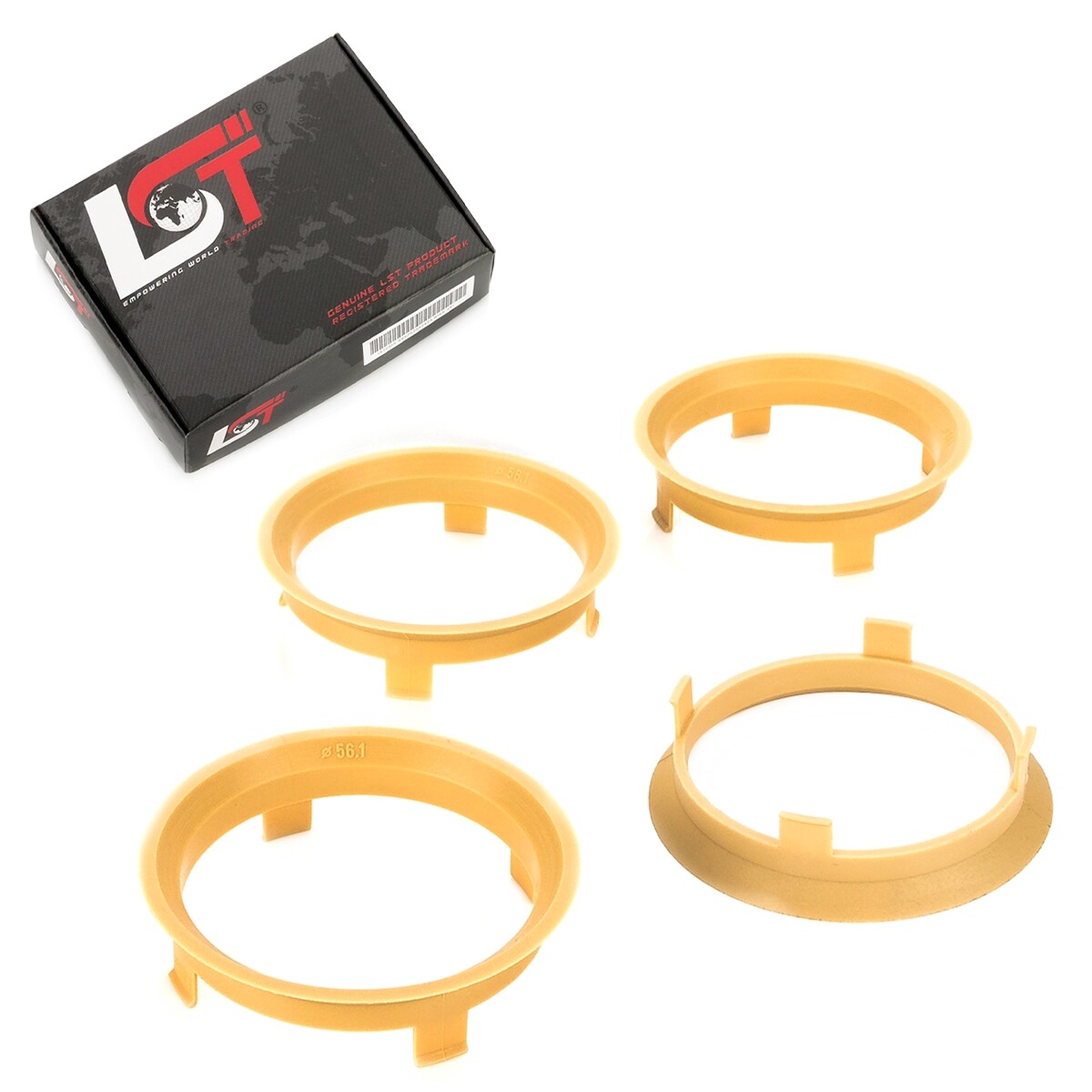 4x Distance Rings Centering Yellow Alloy Wheels Ø 56,1 MM - 60,1 for Daihatsu