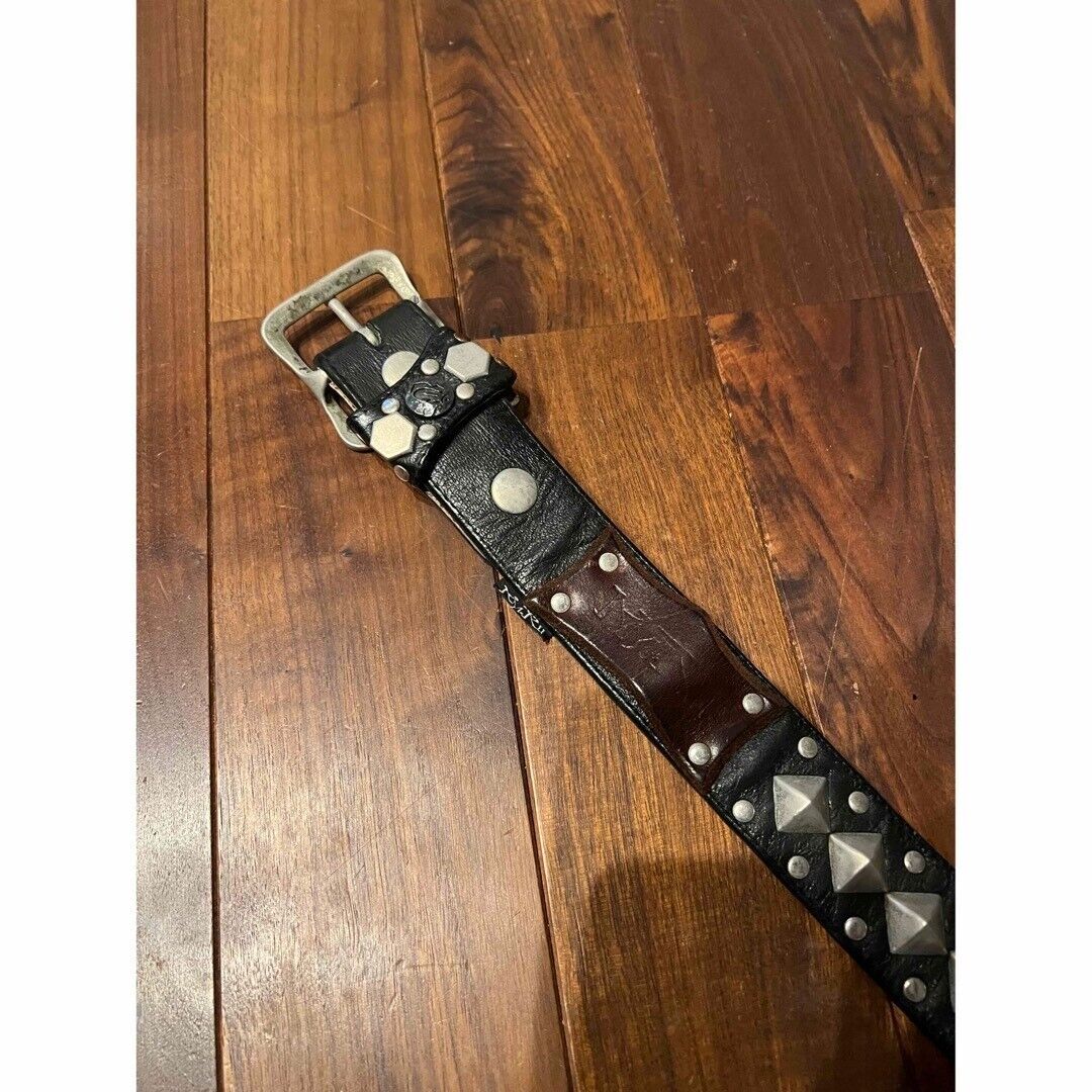 Kmrii Studs Design Leather Belt Black 30 Kmrii Studs Design Leather Belt Black 30
