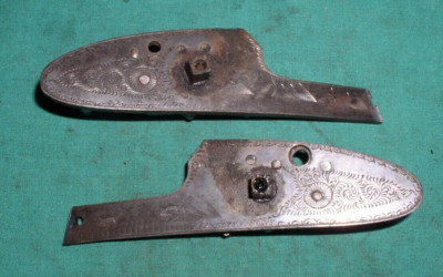 I. HOLLIS & SONS Double Barrel 12ga Shotgun CUT LOCKPLATES for parts #TJ1028