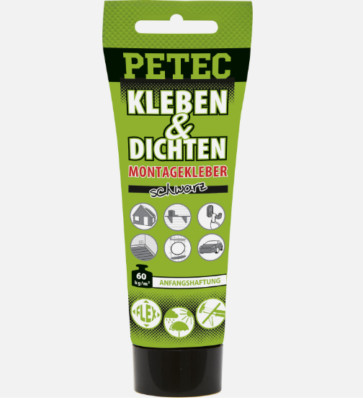 PETEC 94270 Mounting Adhesive Bonding Sealing Sealant Adhesive Black 80ml